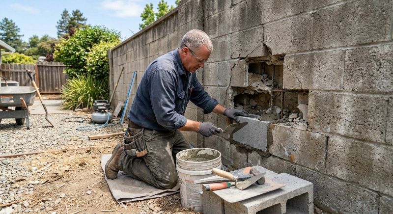 Block Wall Repair in Chester Springs, PA