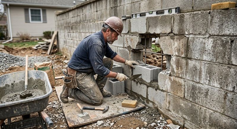 Block Wall Repair in Ottsville, PA