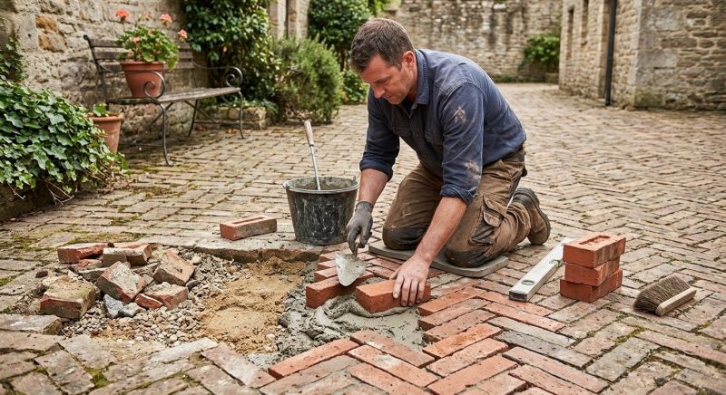 Brick Flatwork Repair in Huntingdon Valley, PA