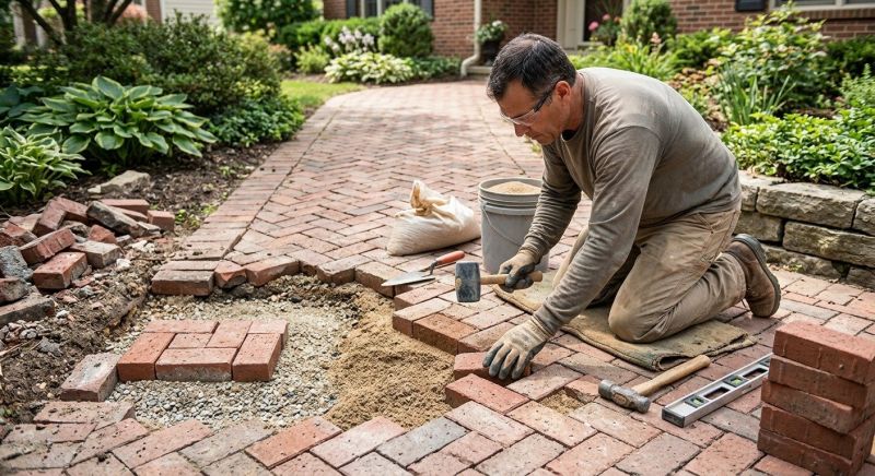 Brick Hardscape Repair in Montgomery County, PA