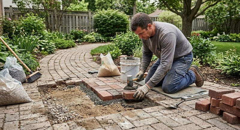Brick Pathway Repair in Montgomery County, PA