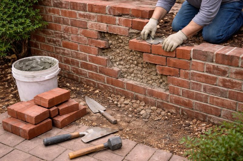 Brick Wall Repair in Glenside, PA