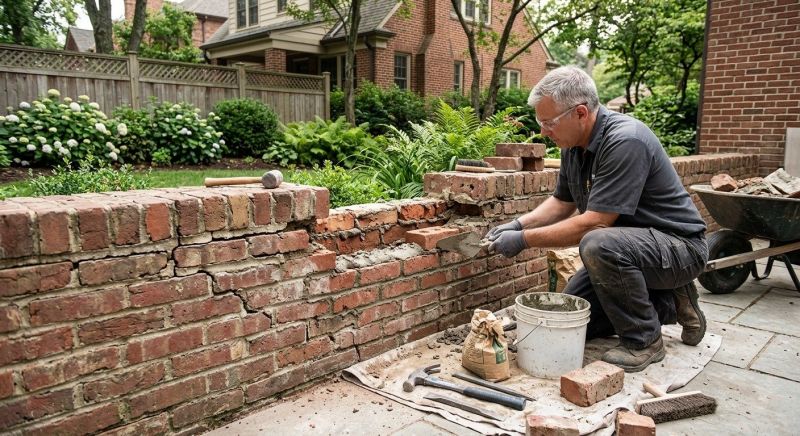 Brick Wall Repair in North Wales, PA