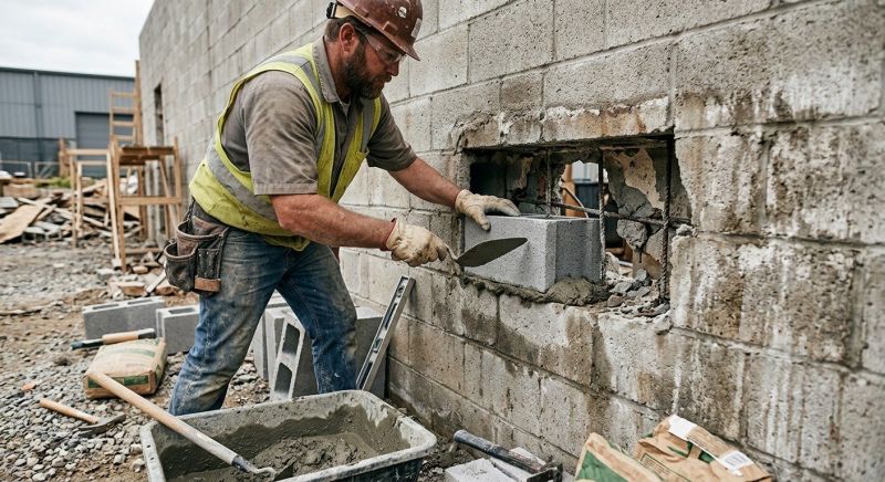 Cinder Block Wall Repair in Pennsauken, NJ