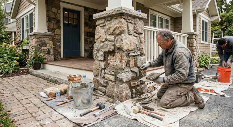 Stone Column Repair in Montgomery County, PA