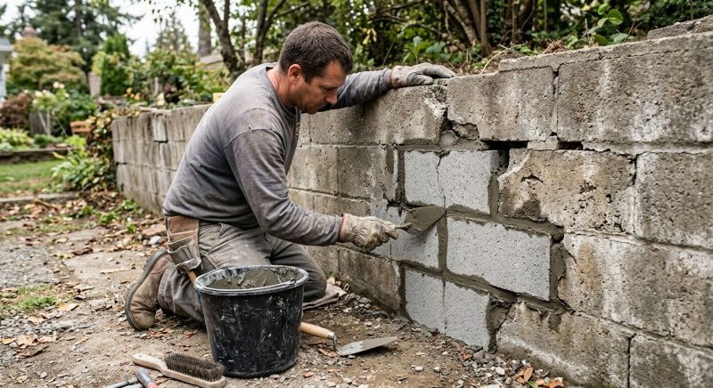 Stone Wall Repair in Riegelsville, PA